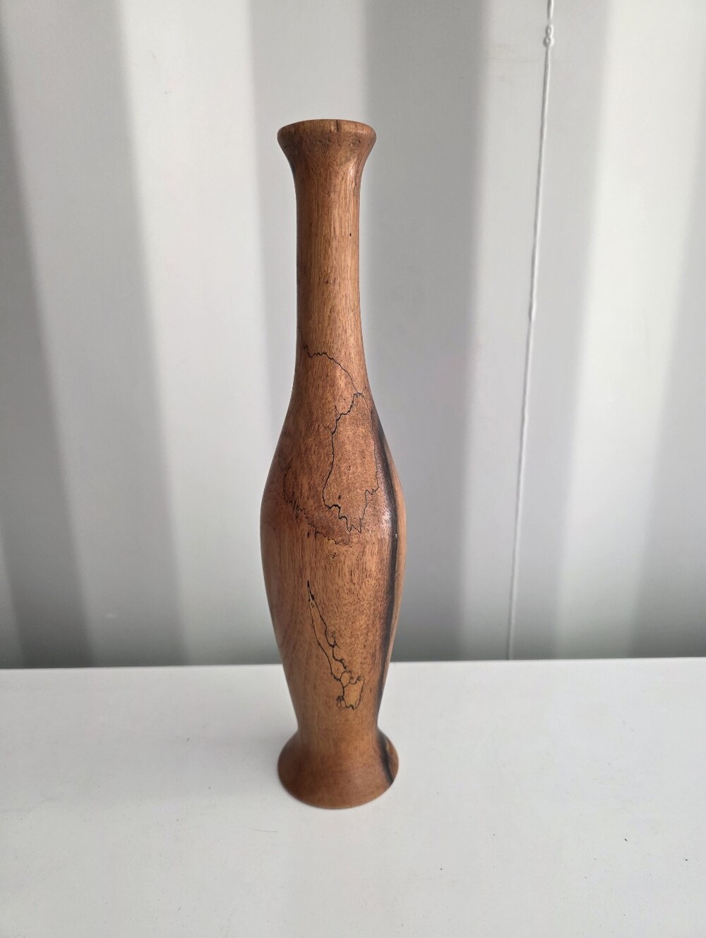 Vintage Hand Turned Wood Vase